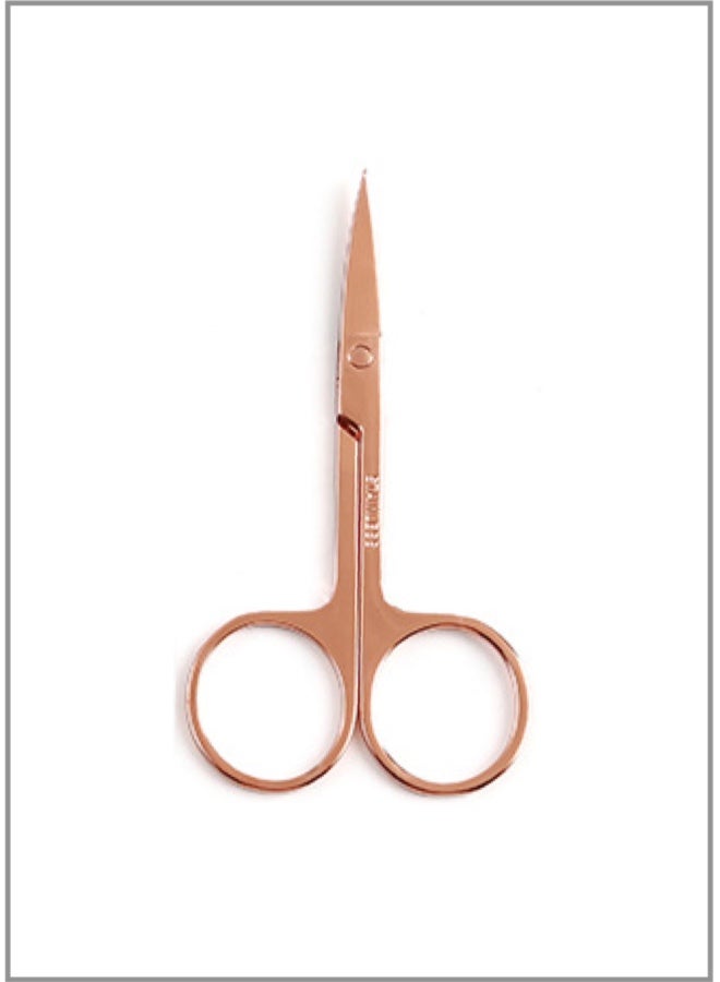Stainless Steel Eyebrow Scissors - 2.0mm Rose Gold Type A (Header Card Pouch) - Image 1